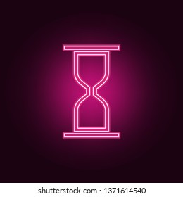 hourglass icon. Elements of Web in neon style icons. Simple icon for websites, web design, mobile app, info graphics