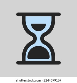 Hourglass icon in filled line style, use for website mobile app presentation