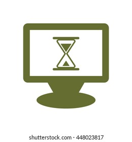 Hourglass icon. Flat design.