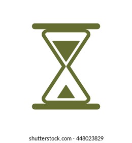 Hourglass  icon. Flat design.