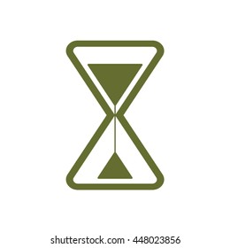Hourglass  icon. Flat design.
