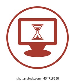 Hourglass icon. Flat design.