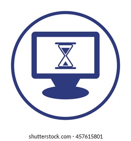 Hourglass icon. Flat design.