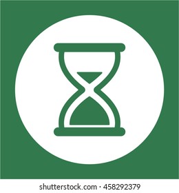Hourglass Icon. Flat design.