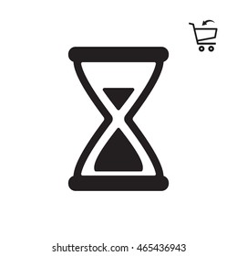 Hourglass Icon. Flat design.