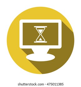 Hourglass icon. Flat design.