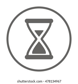 Hourglass Icon.  Flat design.