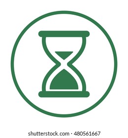 Hourglass Icon.  Flat design.