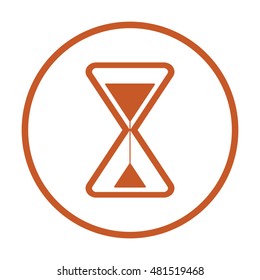 Hourglass  icon. Flat design.