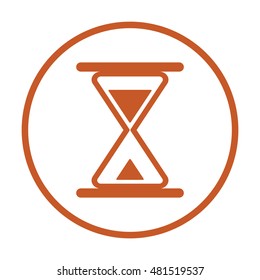 Hourglass  icon. Flat design.