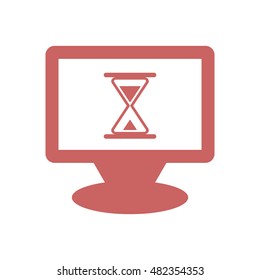 Hourglass icon. Flat design.