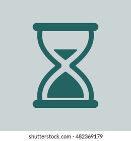 Hourglass Icon.  Flat design.
