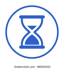 Hourglass Icon.  Flat design.
