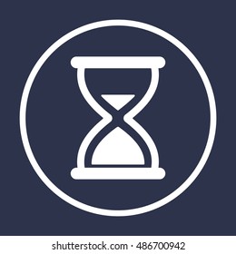 Hourglass Icon.  Flat design.