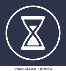 Hourglass Icon.  Flat design.