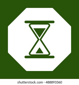Hourglass  icon. Flat design.