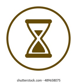 Hourglass Icon.  Flat design.