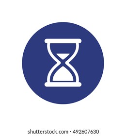 Hourglass Icon.  Flat design.