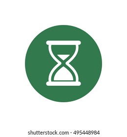 Hourglass Icon.  Flat design.
