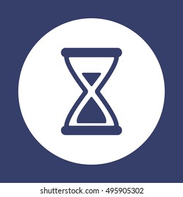 Hourglass Icon.  Flat design.
