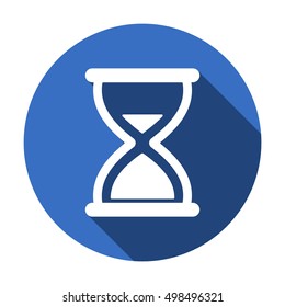 Hourglass Icon.  Flat design.