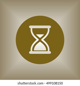Hourglass Icon.  Flat design.