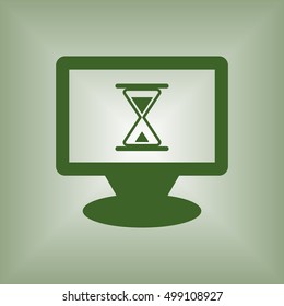 Hourglass icon. Flat design.