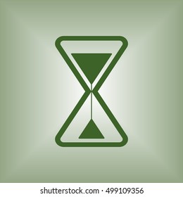 Hourglass  icon. Flat design.
