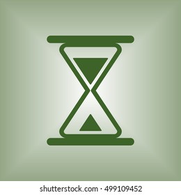 Hourglass  icon. Flat design.