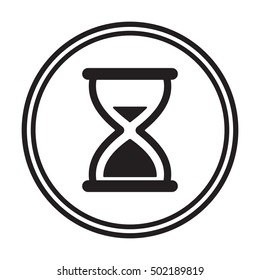 Hourglass Icon.  Flat design.