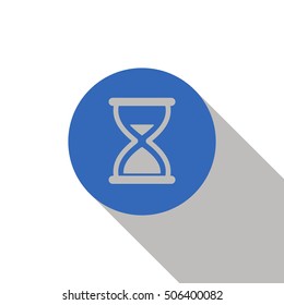 Hourglass Icon.  Flat design.