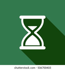 Hourglass Icon.  Flat design.