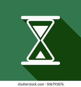 Hourglass  icon. Flat design.