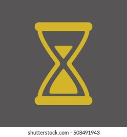 Hourglass Icon.  Flat design.