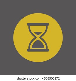 Hourglass Icon.  Flat design.