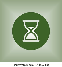 Hourglass Icon.  Flat design.