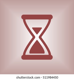 Hourglass Icon.  Flat design.