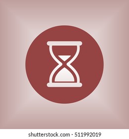 Hourglass Icon.  Flat design.