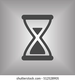 Hourglass Icon.  Flat design.
