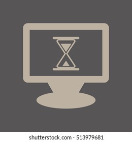 Hourglass icon. Flat design.