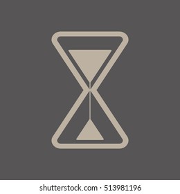 Hourglass  icon. Flat design.