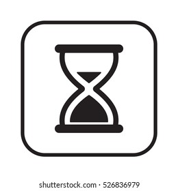Hourglass Icon.  Flat design.