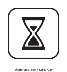 Hourglass Icon.  Flat design.
