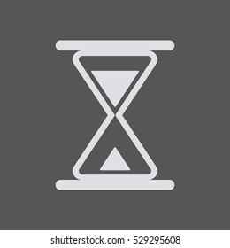 Hourglass  icon. Flat design.