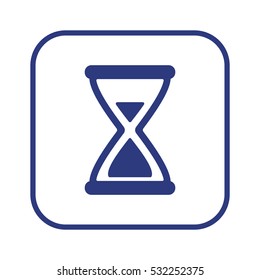 Hourglass Icon.  Flat design.