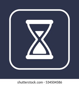 Hourglass Icon.  Flat design.