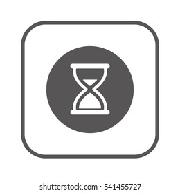 Hourglass Icon.  Flat design.