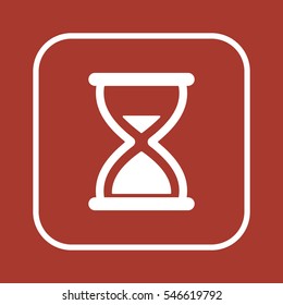 Hourglass Icon.  Flat design.