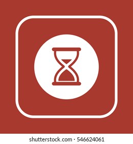 Hourglass Icon.  Flat design.