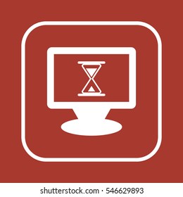 Hourglass  icon. Flat design.